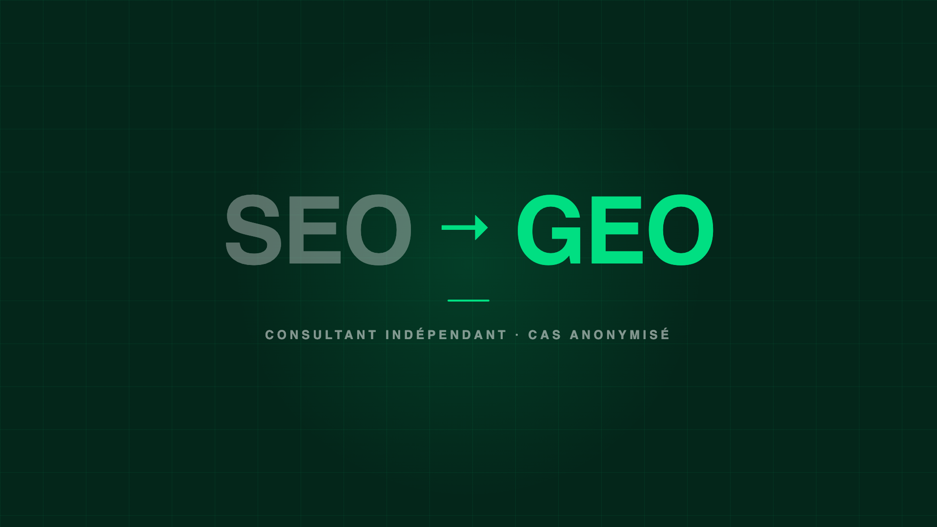 Consultant SEO vers GEO